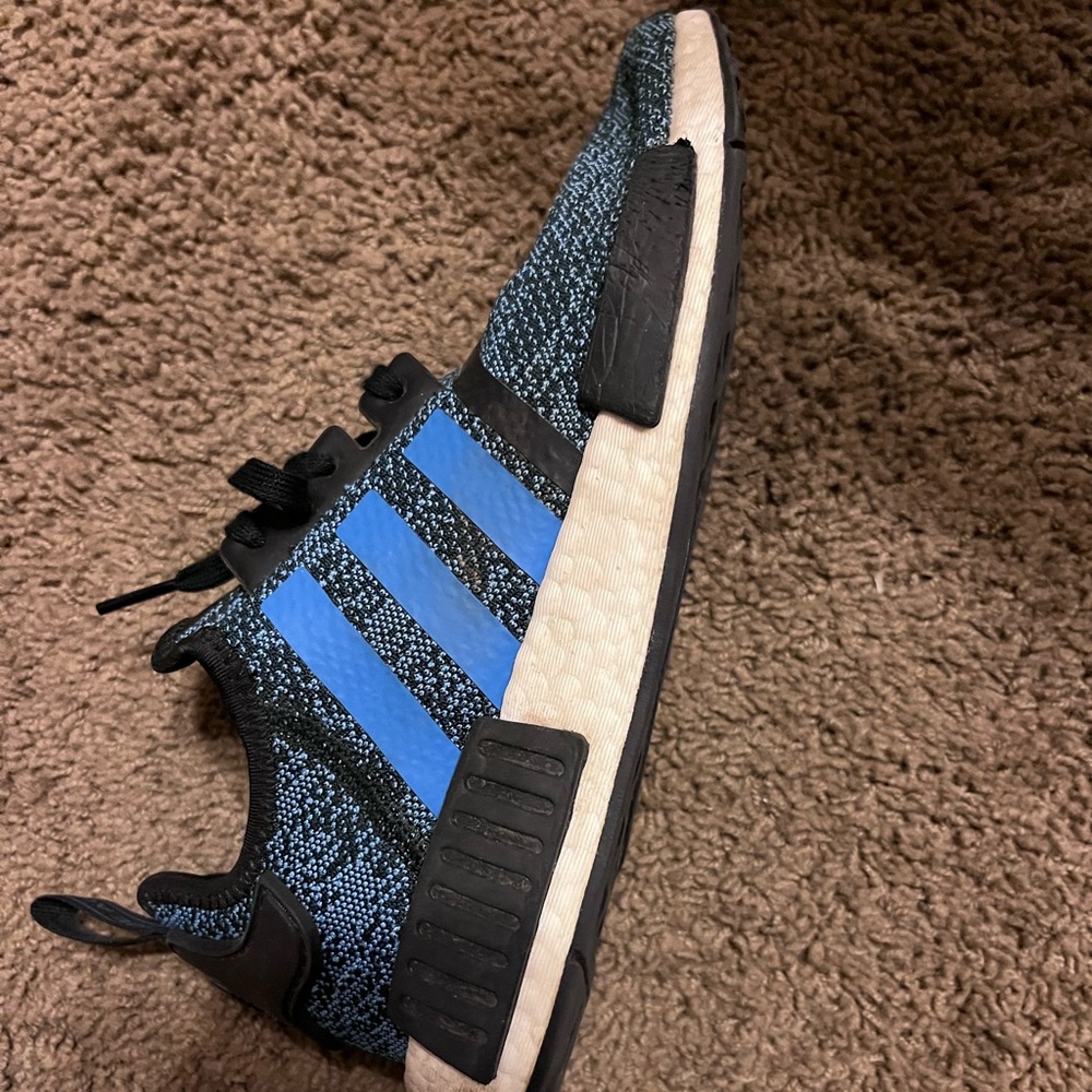 Blue nmd shoes barley worn